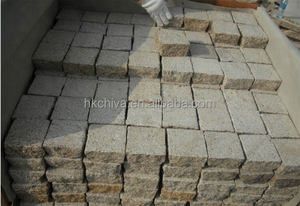 Tandur vàng đá Granite đá cuội đường lái xe pavers <span class=keywords><strong>cobbles</strong></span> cho vườn cảnh quan setts biên giới con đường lối đi lát đá - Product Image 5