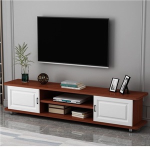 Moderno Mueble para TV de Lujo con Madera Sólida de Dos Tonos y Estante Central Abierto para Sala de Estar, Dormitorio, Apartamento, Hotel - Product Image 4