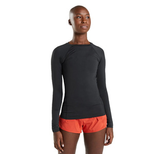 Haut de compression athlétique respirant à séchage rapide pour femme, personnalisable avec logo, manches longues, col rond, pour la course, l'entraînement et le yoga - Product Image 1