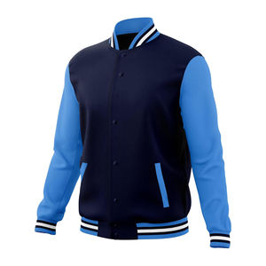 Plus Size Men's Winter Varsity Jacket-Breathable Windproof Leather Outdoor Jacket Customizable Sizes Colors Wholesale Available - Product Image 2