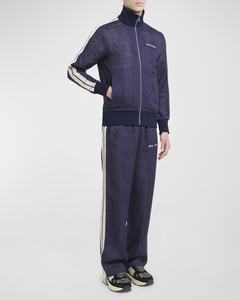 Ensemble de survêtement personnalisé pour homme avec fermeture éclair, sweat à capuche et pantalon ornés de strass, vente en gros OEM, streetwear, vêtements de sport en coton - Product Image 2