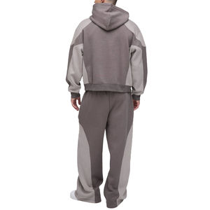 Conjunto Deportivo de Felpa 100% Algodón, Color Sólido, con Capucha, Personalizado, para Hombre, Moda Urbana 2025 - Product Image 6