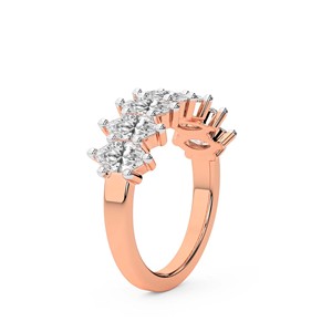 Bague personnalisée en or massif 10k/14k/18k avec diamant de laboratoire Callista Marquise, alliance pour femme. - Product Image 6