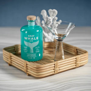 Venta al por mayor en la fábrica: Bandeja de almacenamiento cuadrada de ratán resistente, bandeja de almacenamiento de mimbre de ratán, diseño clásico - Product Image 2