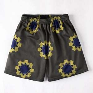 Short de basketball en mesh sublimé respirant pour homme avec logo et design personnalisés - Product Image 5