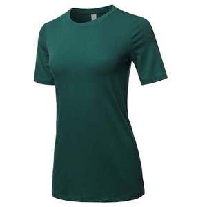 T-shirts décontractés respirants pour femmes, coupe classique unie, compressés, coupe régulière, style streetwear, vente en gros - Product Image 2