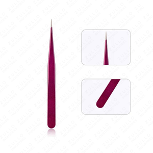 Straight & Curved Tip Stainless Steel Tweezers Nipper for Eyelash Extensions Pointed Precision <b>Tool</b> for Lash Application - Product Image 2