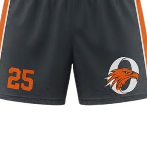 Ensemble d'uniformes de lacrosse unisexe gris et orange en polyester, maillot et short athlétiques légers, tenue de sport pour matchs d'équipe - Product Image 6