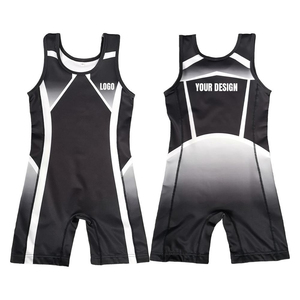 Wholesale Black Sweat Wrestling <b>Singlets</b> for <b>Men</b> Custom Breathable Sportswear Durable - Product Image 2