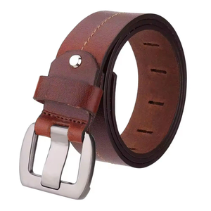 RELEVO INDUSTRIES <b>Iron</b> Buckle Men's Genuine Leather Cow Hide High Quality Fashion Casual Belt - Product Image 4