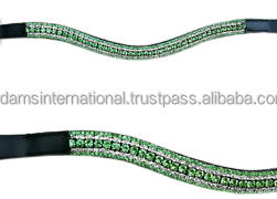 Banda decorativa para cejas de caballo de cuero de primera calidad con cristal ostentoso de primera calidad para productos de equitación - Product Image 2