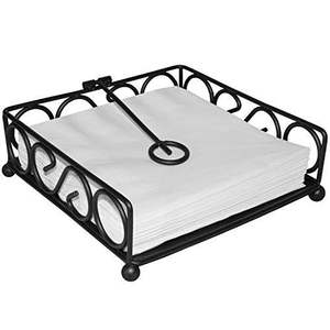 Porte-serviettes en fil de fer noir, design luxueux et unique, métal personnalisé pour la décoration de mariage et les restaurants - Product Image 6