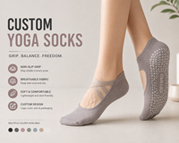 Fabricant de chaussettes de yoga personnalisées, chaussettes antidérapantes avec logo personnalisé, OEM ODM, vente en gros