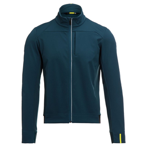 Veste Softshell Homme Bleu Teal Foncé à Col Montant, Zippée, Sportive, pour l'Automne et les Activités de Plein Air, Couleurs Personnalisables, Vente en Gros - Product Image 1