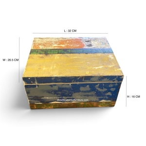 Boîte de rangement rectangulaire en bois artisanale, finition naturelle vibrante, organisateur de bijoux, boîtes de rangement décoratives, vente en gros OEM ODM - Product Image 1