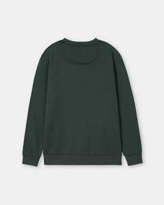 เสื้อสเวตเชิ้ตแขนยาวคอวีทรงปกติสีเขียวเข้มแบบยูนิเซ็กซ์ ผลิตจากผ้าถักขนแกะ  เป็นมิตรต่อสิ่งแวดล้อม สไตล์สตรีทแวร์ เหมาะสำหรับใส่ลำลองในฤดูหนาว - Product Image 2
