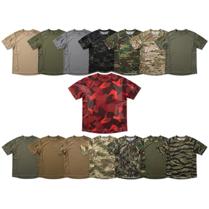 T-shirt personnalisé pour homme à manches courtes, motif camouflage uni, design de logo personnalisé, tendance et à la mode - Product Image 1