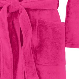 Peignoir en microfleece doux et chaud pour femme Jack and Jill, à manches longues, col châle, avec ceinture et poches pour un confort optimal - Product Image 4