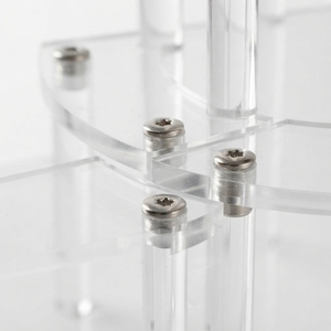 Acrylic Tiered Display <b>Stand</b> Clear Counter-top Display Riser Retail Showcase Organiser for Cosmetics Jewellery Collectables - Product Image 3