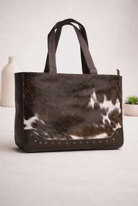 Bolso Tote de Cuero Genuino de Alta Calidad con Pelo, Bolso de Hombro para Mujer con Cierre de Cremallera y Bordado, Verano Otoño LHTB-0011 - Product Image 4