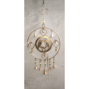 Rustikale Messing-Weihnachtsglocke Windspiel, Boho Lebensbaum Kreisförmiger Rahmen Wandkunst Hängende Feng Shui Harmonische Metallglocken Großhandel - Product Image 5