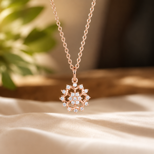 Brilliant Round Diamond Pendant <b>Necklace</b> <b>Silver</b> Tone Moissanite Charm <b>Necklace</b> for Women Wedding Gift Jewelry - Product Image 5