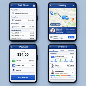 Aplicación Móvil para Programación de Recogida de Ropa a Domicilio con Integración de Rastreo en Tiempo Real para Solución Empresarial Android iOS - Product Image 1