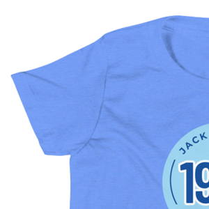 Youth <b>Light</b> Blue Graphic T Shirt <b>Circle</b> Design Crew Neck Soft Cotton Short Sleeve Kids Casual Everyday Fashion Apparel - Product Image 3