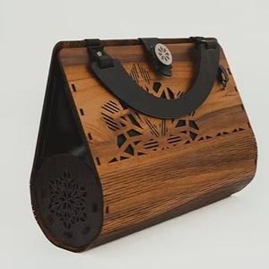 Sac à main en bois fait main, prix de gros, sac de soirée pour femmes, pour mariage, fête et occasions spéciales - Product Image 1