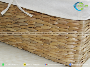 Handcrafted WATER HYACINTH STORAGE <b>BASKET</b> <b>Large</b> Laundry Storage Solution Home Decor - Product Image 2