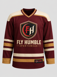 เสื้อฮอกกี้น้ำแข็งสีส้มสำหรับผู้ชาย Fly Humble แขนยาว พิมพ์ลายดิจิทัล ระบายเหงื่อได้ดี ชุดกีฬาสำหรับผู้ใหญ่ ทรงปกติ ปี 2026 100% - Product Image 3