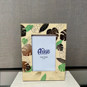 Feuille d'eucalyptus émail peinture cadre photo décoratif sauge printemps impression cadres photo avec support pour affichage horizontal vertical - Product Image 5