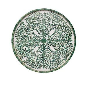 Plateau élégant en os incrusté de motifs traditionnels, fait main, durable, idéal pour offrir et pour la maison, disponible dans le monde entier - Product Image 2