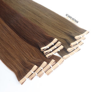 Extensiones de cabello de Cinta Larga invisible de doble dibujado virgen rusa, cabello humano sin cortar, cinta de queratina recta sedosa en extensiones - Product Image 1
