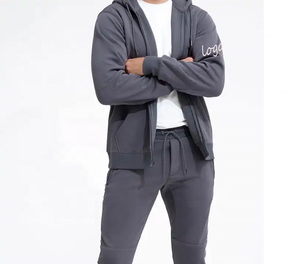 Sweats à capuche avec fermeture éclair complète Sweat à capuche avec fermeture éclair en coton polaire de haute qualité Sweat à capuche brodé personnalisé avec fermeture éclair - Product Image 5