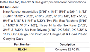 Kit de Instalación de Llave de Trinquete Reversible - Herramienta Neumática/de Aire de Alta Resistencia Alva Engineers HLK14 - Product Image 2