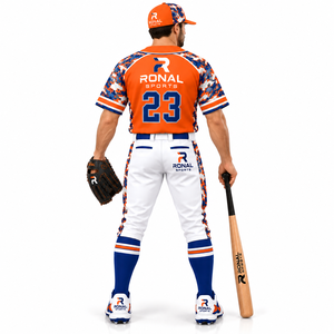RONAL SPORTS Baseball Uniform Set <b>Men's</b> Short Sleeve <b>Camouflage</b> Jersey <b>Pants</b> With Number 23 Quick Dry Polyester All Seasons - Product Image 4