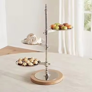 Minimal Metal 2 Tier Cake Stand Dessert Display Rack Cupcake Holder Party Table Centerpiece Decor - Product Image 5