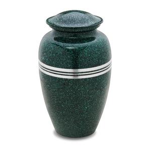 Urnes funéraires métalliques bleu marine florales pour cendres, élégantes urnes commémoratives pour adultes, urnes métalliques décoratives avec sac de conservation - Product Image 2