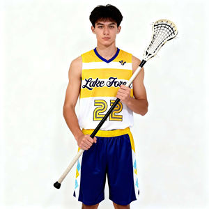 Camiseta de entrenamiento de lacrosse morada personalizada, de malla transpirable, con número sublimado, para práctica en equipo, para atletas. - Product Image 4