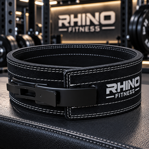 Cinturón de Levantamiento de Pesas Rhino Fitness de Neopreno Negro con Soporte Lumbar Ajustable y Hebilla de Palanca para Adultos - Product Image 1