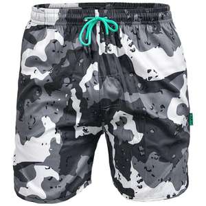 Pantalones cortos de algodón 100% para hombre, con cintura elástica, estilo llamativo, estampados, de longitud regular, para verano, informales, con bolsillos. - Product Image 2