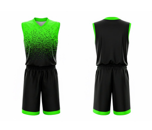 Tenue de basketball de qualité supérieure, entièrement sublimée, vêtements de sport personnalisés en jersey et short en polyester respirant et à séchage rapide pour hommes et femmes - Product Image 2