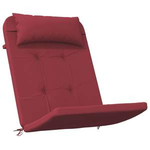 Cuscini per sedie Adirondack in tessuto Oxford rosso vino 2 pezzi - Product Image 3