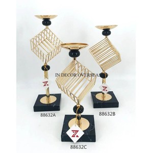Most Fancy Unique Designer Gold Plated Finest Quality Metal Made Table Centerpiece Decorative Luxury <b>Candle</b> <b>Stick</b> Holders - Product Image 1