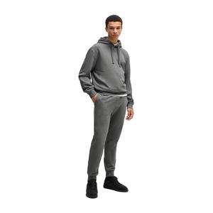 Ensemble survêtement homme gris foncé : sweat à capuche et pantalon de jogging en molleton, tenue décontractée et active pour l'hiver, deux pièces pour la gym et le sport - Product Image 1