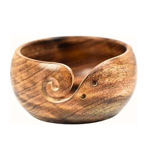 Bol à fil en bois fait main de créateur de mode, de haute qualité, écologique, de forme ronde, poli brillant, multifonctionnel, durable, vente en gros - Product Image 1