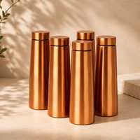 Bouteille isotherme en cuivre anti-fuite, réutilisable, avec bouchon anti-fuite, gourde de voyage pour l'eau potable, haute qualité