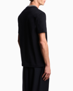 Premium Mens Contrast Neck <b>T</b> <b>Shirt</b> Heavyweight Cotton Casual Fashion Tee Wholesale Mens Rib <b>Collar</b> <b>T</b> <b>Shirt</b> Custom Cotton Streetw - Product Image 3
