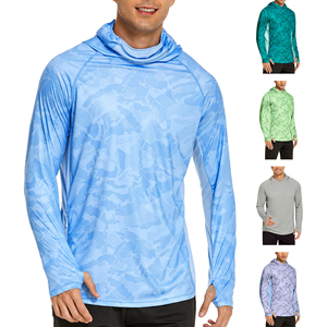 Custom High Quality Breathable Camouflage Long Sleeve <b>Shirt</b> Slim Fit Cooling Rash Guard With SPF50 and UV Protection Hooded <b>Fish</b> - Product Image 4